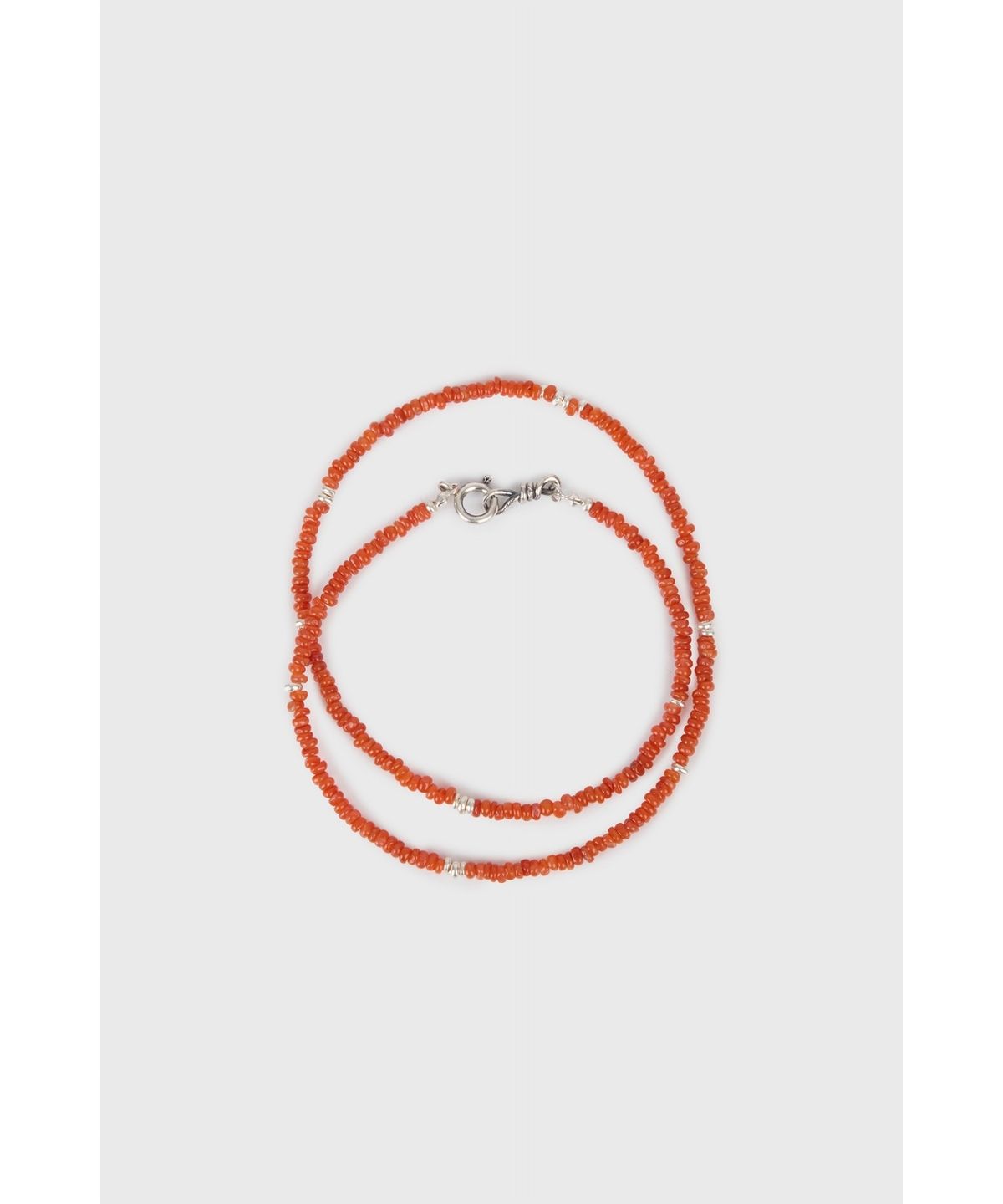 유스(YOUTH) Carnelian Beads Necklace - Orange