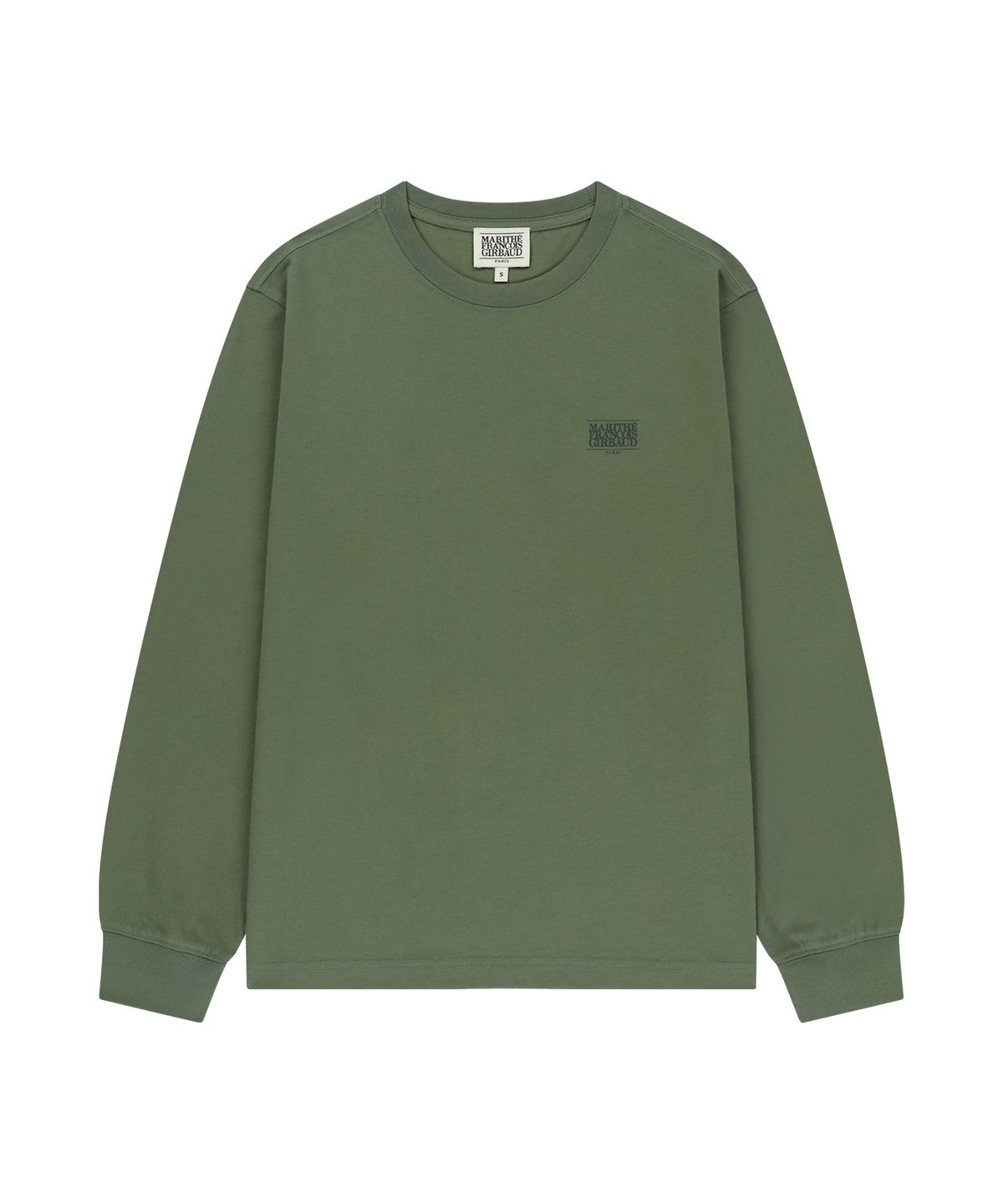마리떼 프랑소와 저버(MARITHÉ + FRANҪOIS GIRBAUD) SMALL CLASSIC LOGO LONG SLEEVE TEE khaki