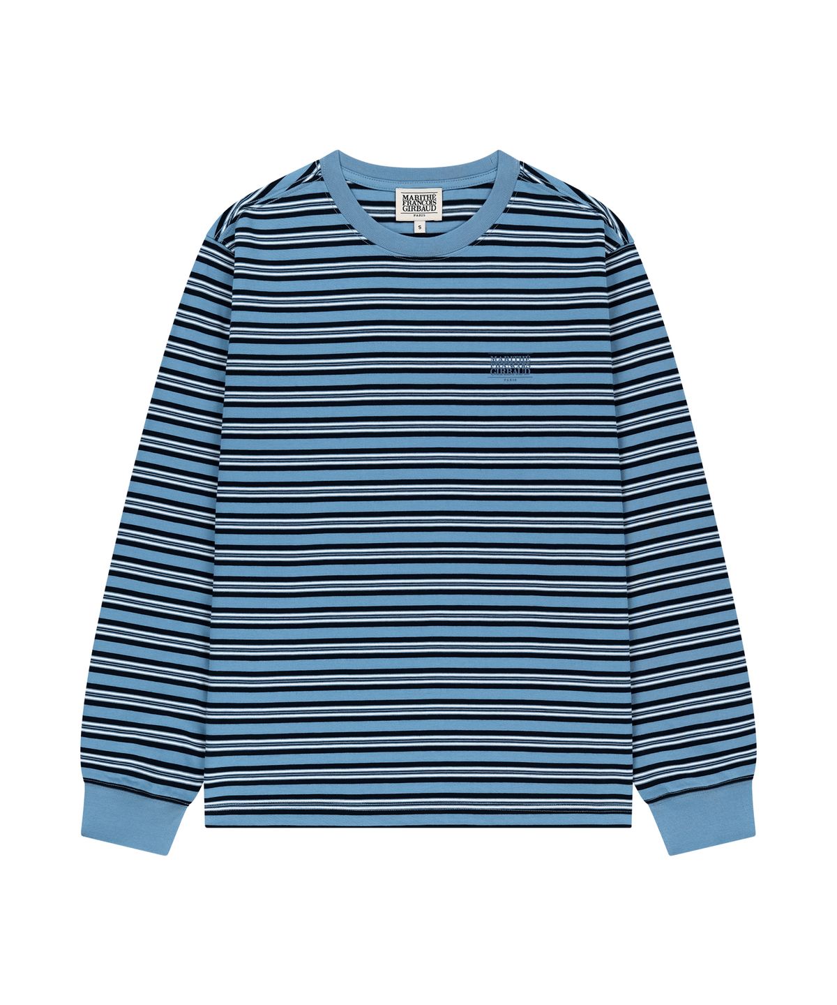 마리떼 프랑소와 저버(MARITHÉ + FRANҪOIS GIRBAUD) SMALL CLASSIC LOGO LONG SLEEVE TEE stripe