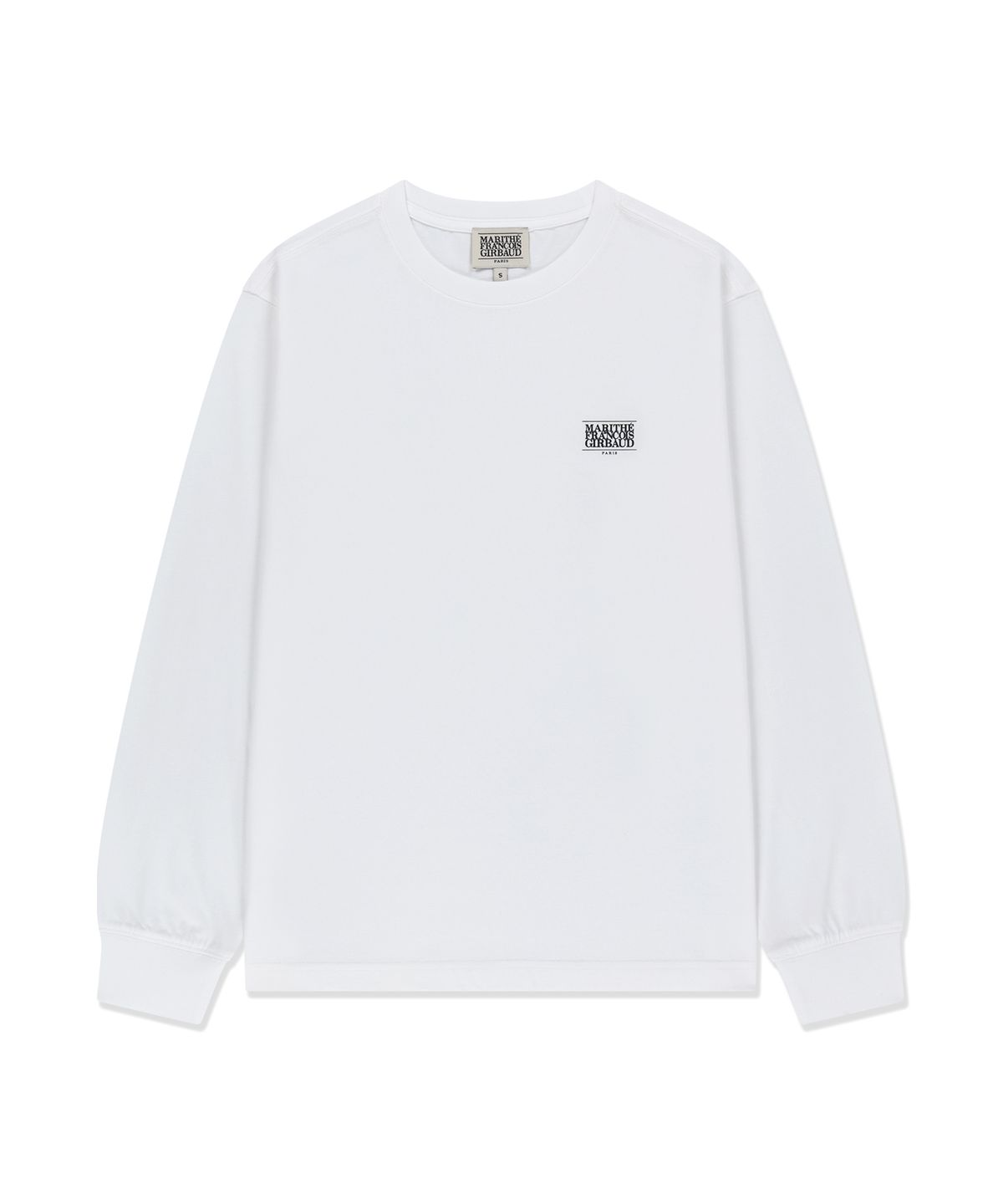 마리떼 프랑소와 저버(MARITHÉ + FRANҪOIS GIRBAUD) SMALL CLASSIC LOGO LONG SLEEVE TEE white