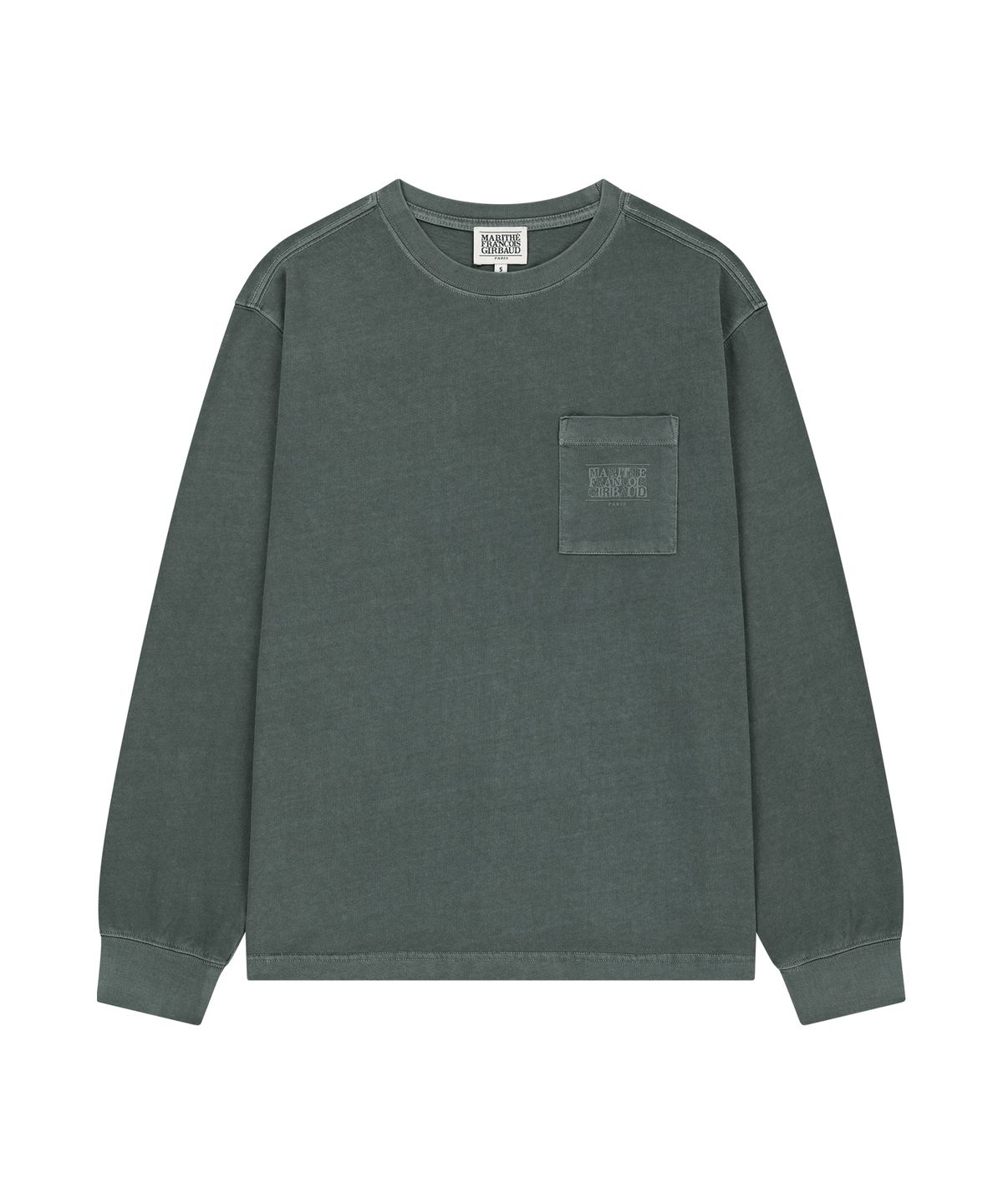 마리떼 프랑소와 저버(MARITHÉ + FRANҪOIS GIRBAUD) DOODLE CLASSIC LOGO WASHING LONG SLEEVE TEE charcoal
