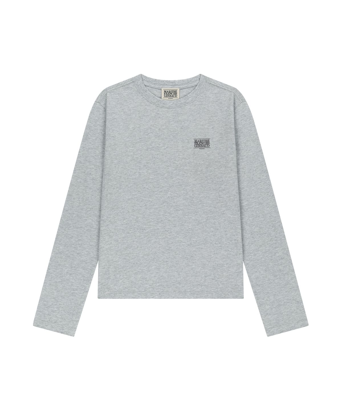 마리떼 프랑소와 저버(MARITHÉ + FRANҪOIS GIRBAUD) W SMALL CLASSIC LOGO LONG SLEEVE TEE heather gray