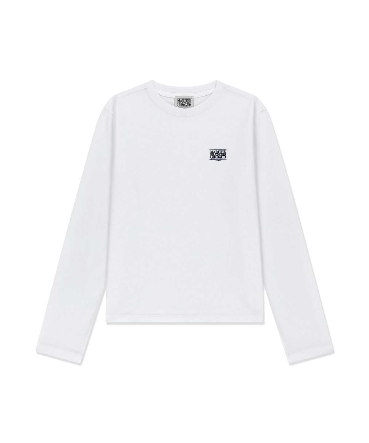 마리떼 프랑소와 저버(MARITHÉ + FRANҪOIS GIRBAUD) W SMALL CLASSIC LOGO LONG SLEEVE TEE white
