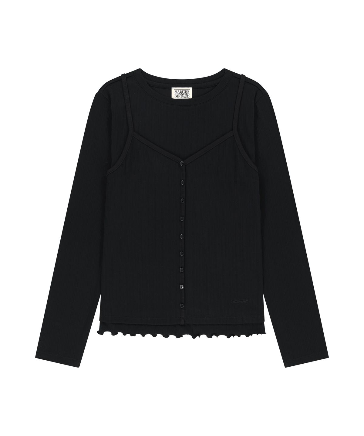 마리떼 프랑소와 저버(MARITHÉ + FRANҪOIS GIRBAUD) W SLEEVELESS LAYERED LONG SLEEVE TEE black