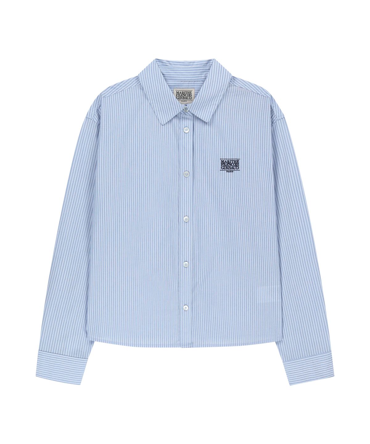 마리떼 프랑소와 저버(MARITHÉ + FRANҪOIS GIRBAUD) W MICRO CLASSIC LOGO COTTON SHIRT stripe