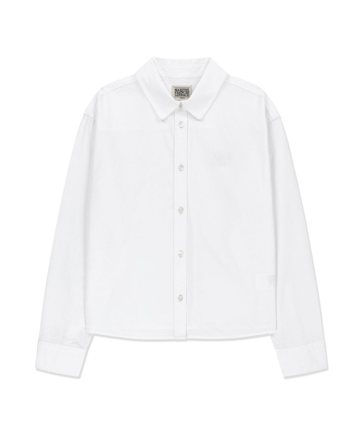 마리떼 프랑소와 저버(MARITHÉ + FRANҪOIS GIRBAUD) W MICRO CLASSIC LOGO COTTON SHIRT ivory