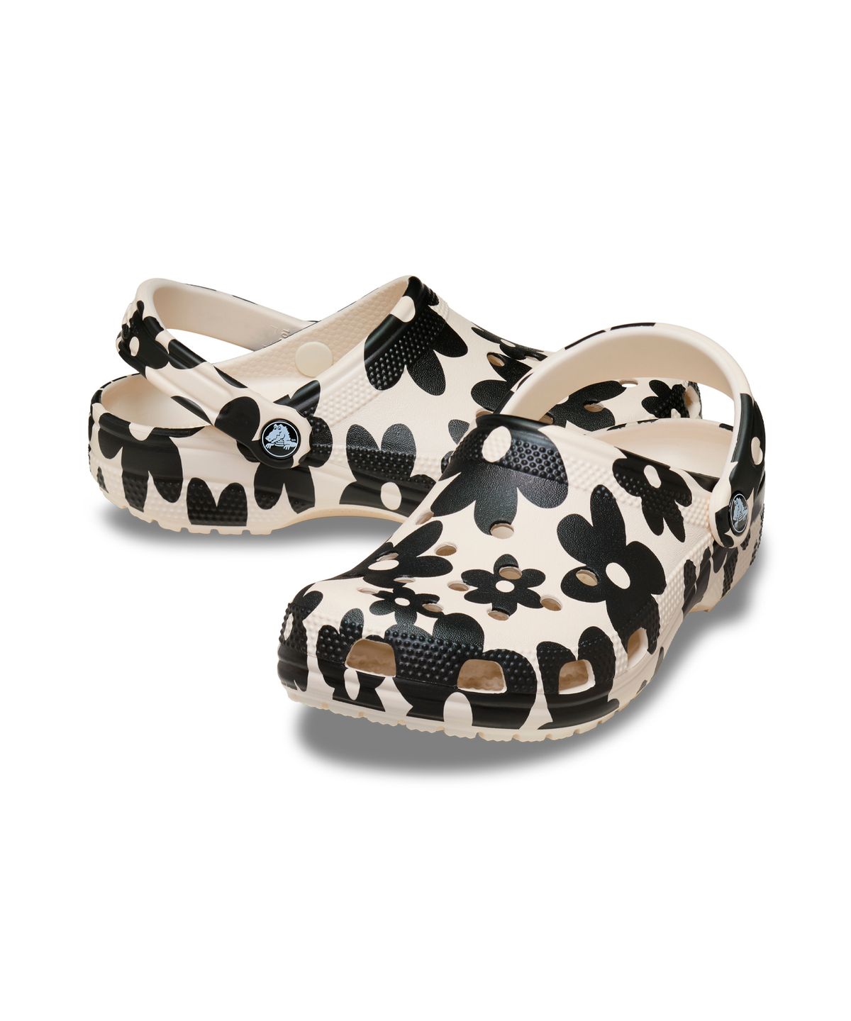 크록스(CROCS) 클래식 팝 페탈즈 클로그 - 서밋 화이트:멀티 / 214090-2MT