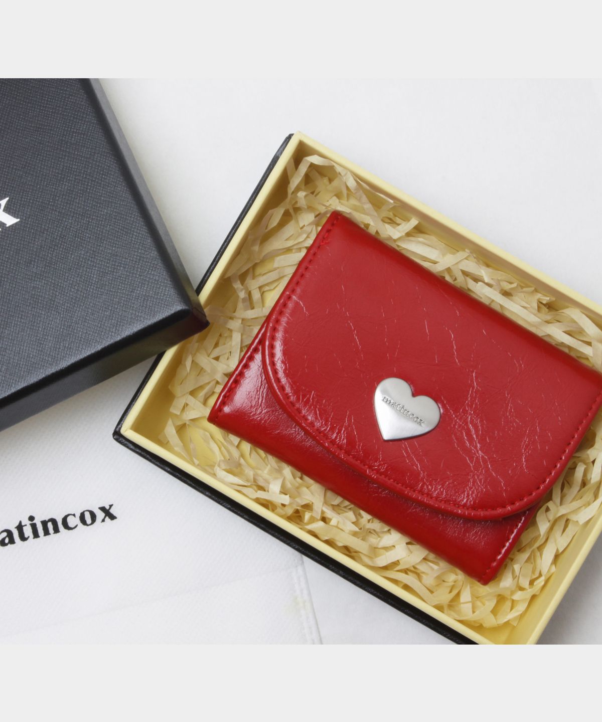 마틴콕스(MATINCOX) Heart Fold Wallet - Red