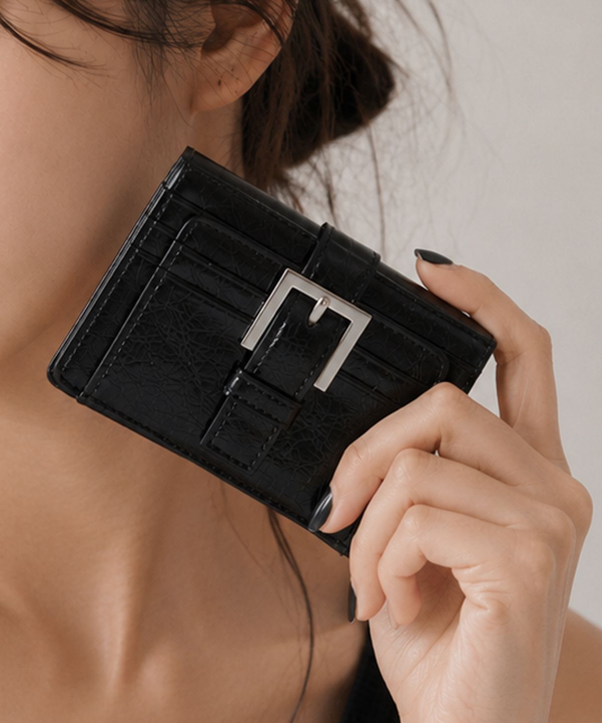 마틴콕스(MATINCOX) Buckle Card Wallet - Black