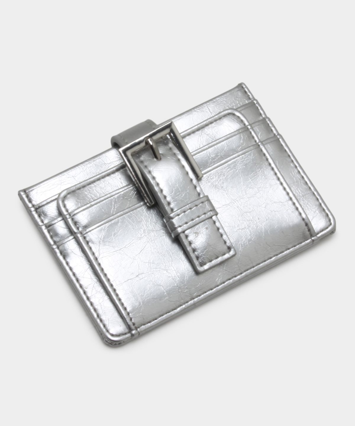 마틴콕스(MATINCOX) Buckle Card Wallet - Silver