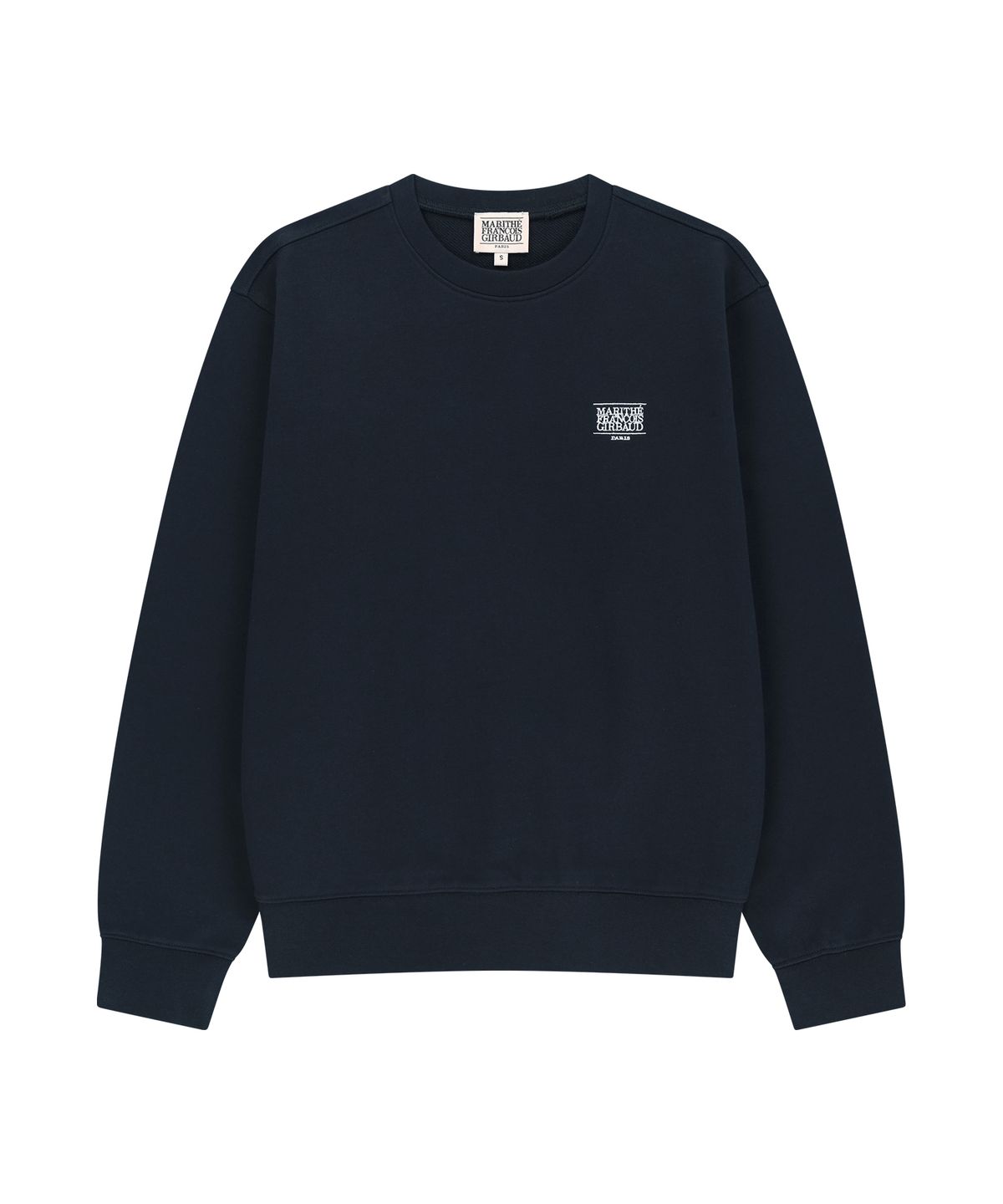마리떼 프랑소와 저버(MARITHÉ + FRANҪOIS GIRBAUD) SMALL CLASSIC LOGO EMBROIDERY SWEATSHIRT navy