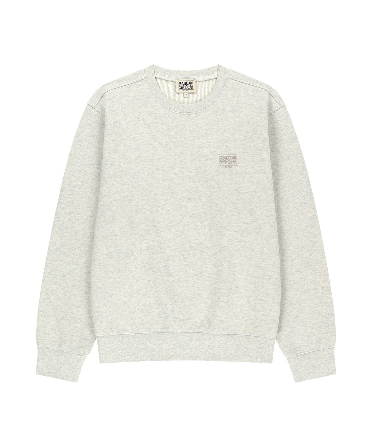 마리떼 프랑소와 저버(MARITHÉ + FRANҪOIS GIRBAUD) SMALL CLASSIC LOGO EMBROIDERY SWEATSHIRT oatmeal