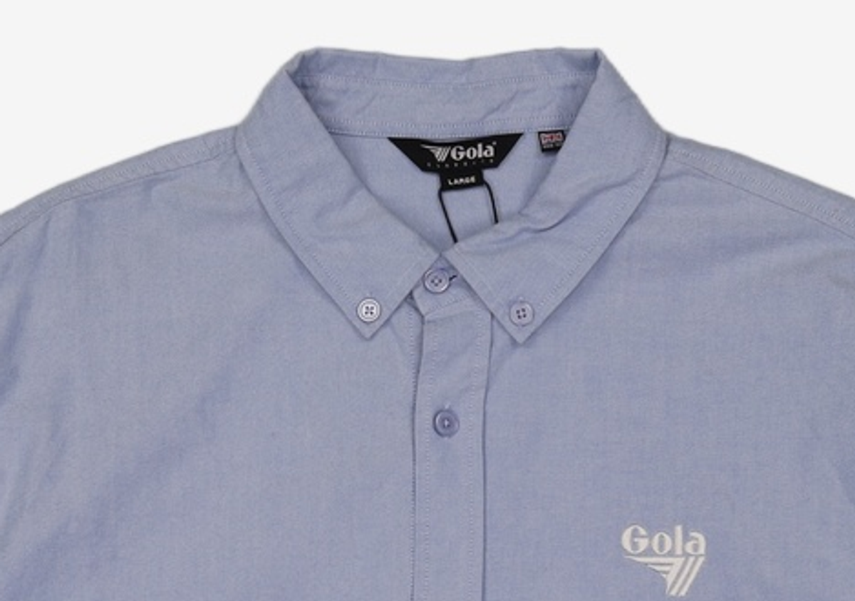 골라(GOLA) COLOR BLOCK OXFORD SHIRTS [BLUE] L