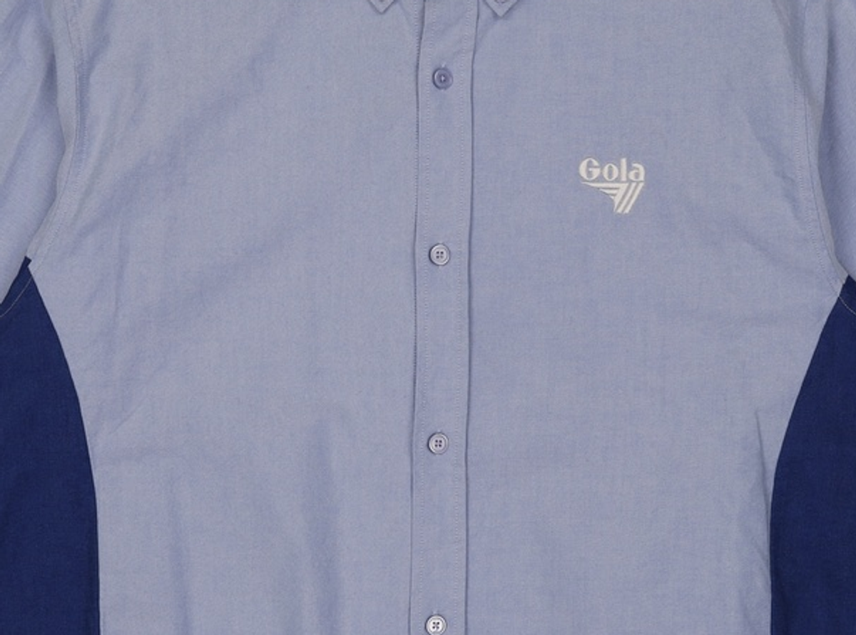 골라(GOLA) COLOR BLOCK OXFORD SHIRTS [BLUE] L