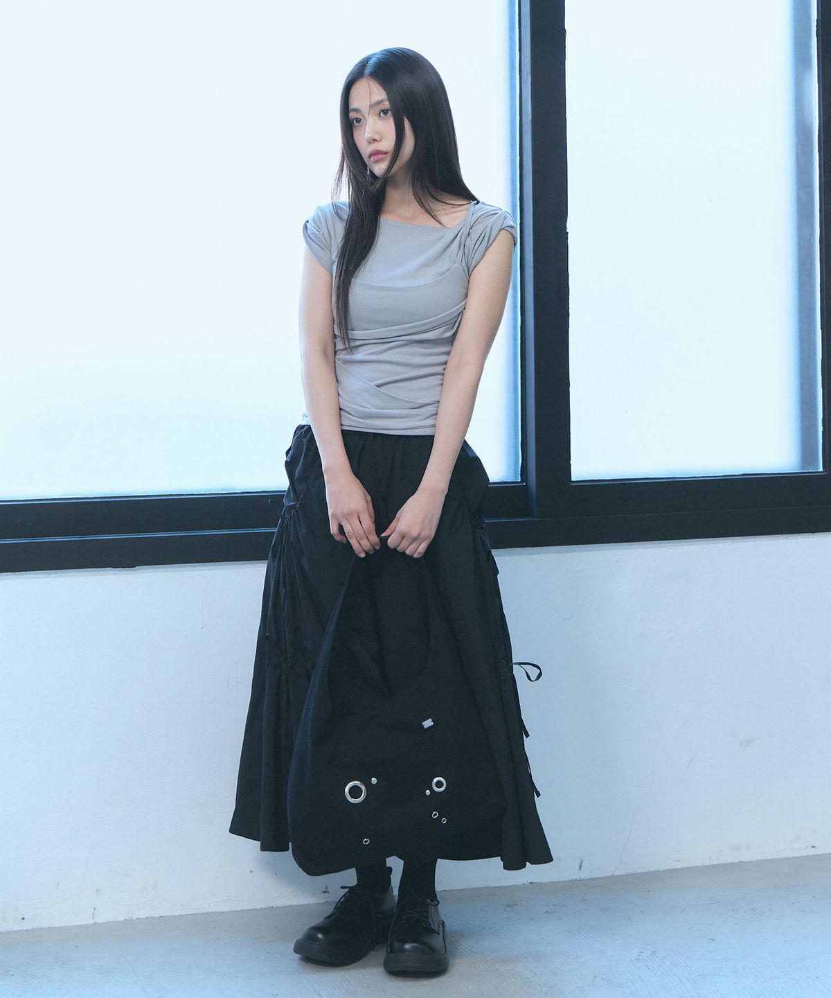 오아트(OART) Eyelet Hobo Bag [BLACK]