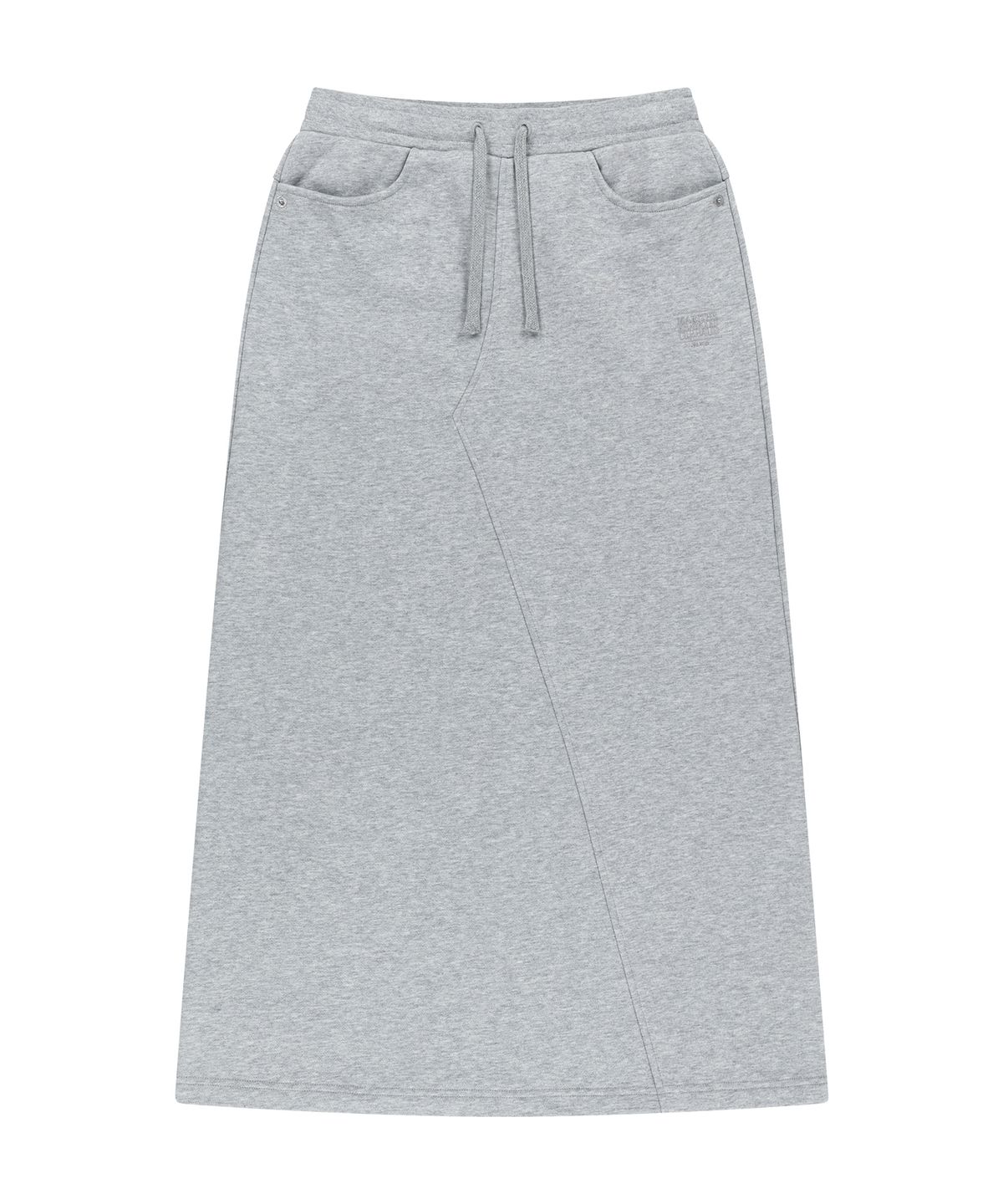 마리떼 프랑소와 저버(MARITHÉ + FRANҪOIS GIRBAUD) W CLASSIC LOGO LONG SWEAT SKIRT heather gray