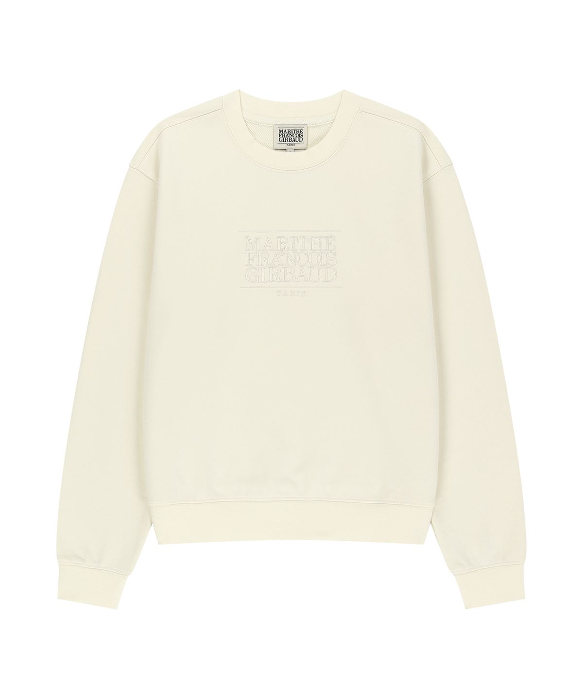 마리떼 프랑소와 저버(MARITHÉ + FRANҪOIS GIRBAUD) W CLASSIC LOGO SWEATSHIRT cream