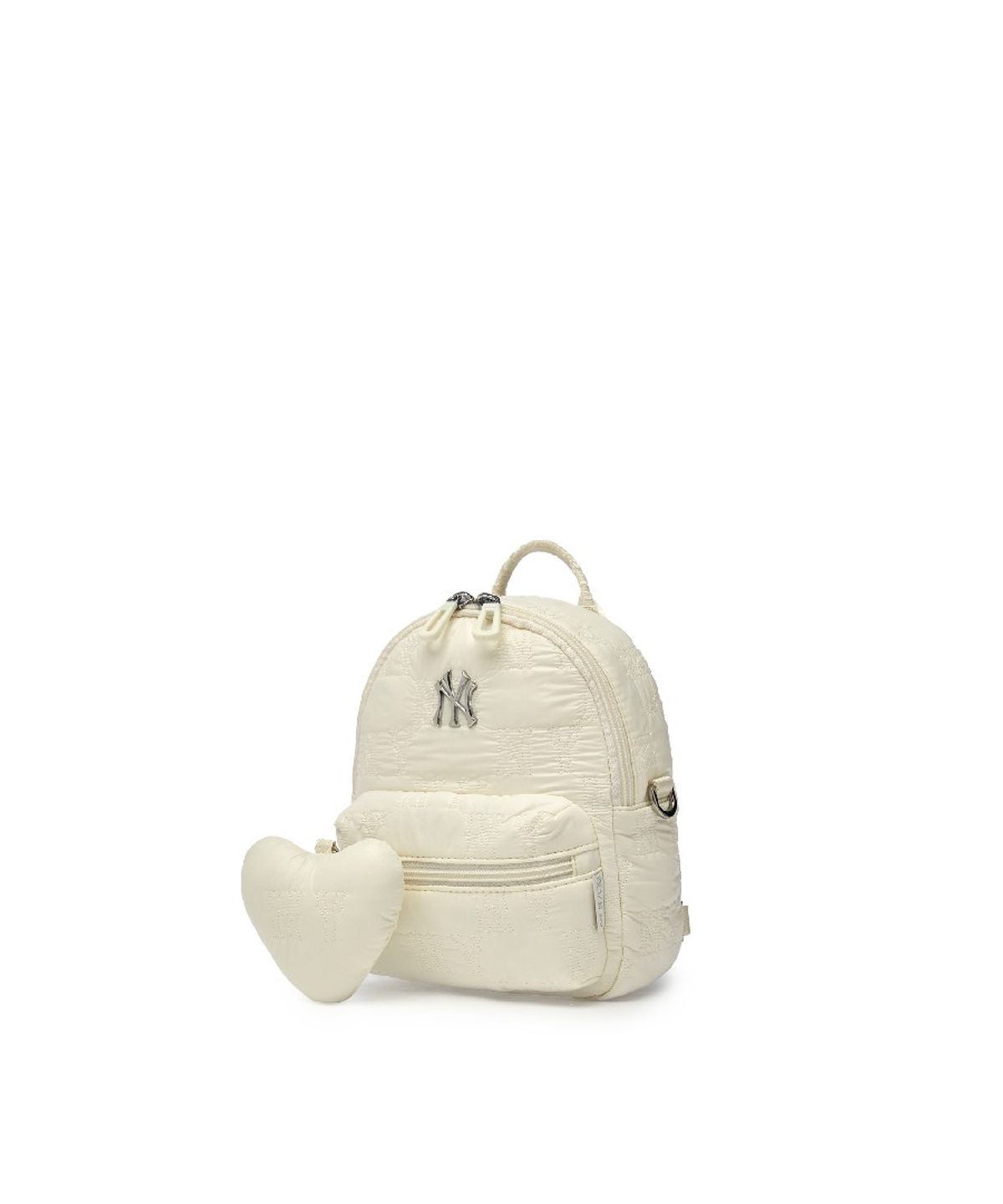 엠엘비 키즈(MLB KIDS) 모노그램 퀼팅 미니 백팩 NY (Cream)