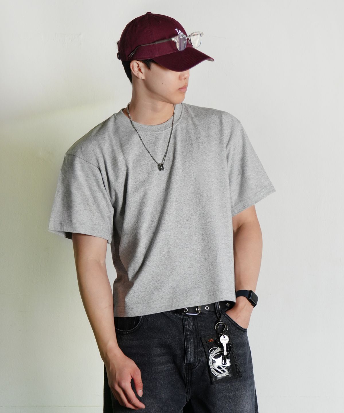 더마일(THEMILE) [2PACK] 가먼츠 크롭 무지 크루넥_13컬러