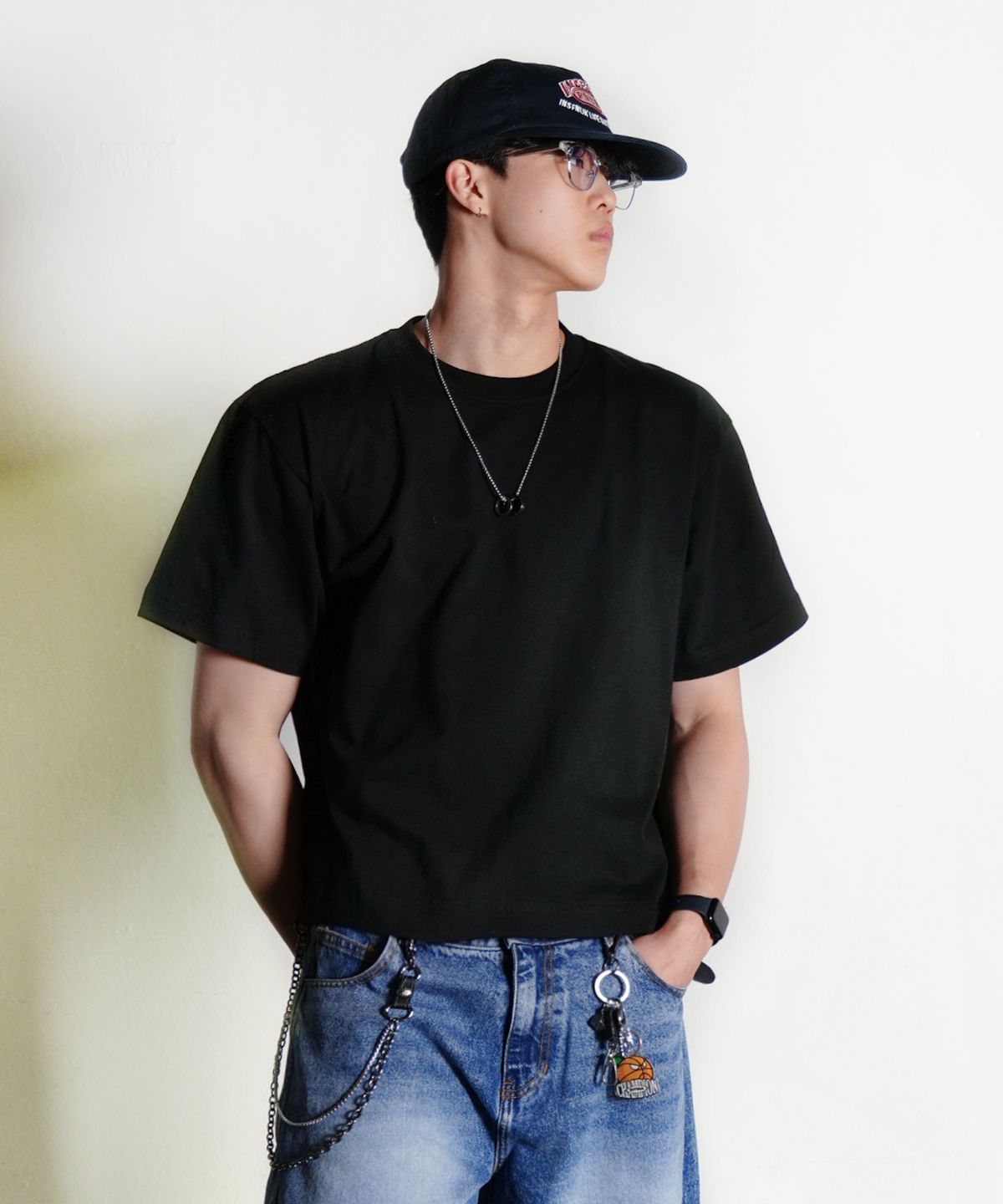 더마일(THEMILE) [2PACK] 가먼츠 크롭 무지 크루넥_13컬러