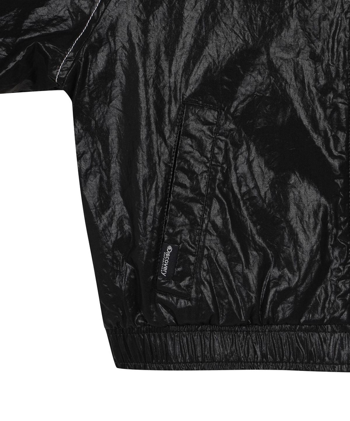 디스커버리 키즈(DISCOVERY KIDS) 여아 하이넥 글로시 바람막이 (BLACK)