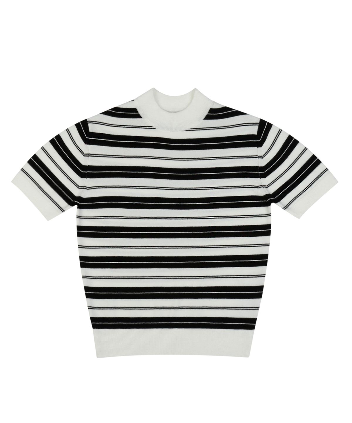 블레티(VLETI) Striped High Neck Half Knit (cream)