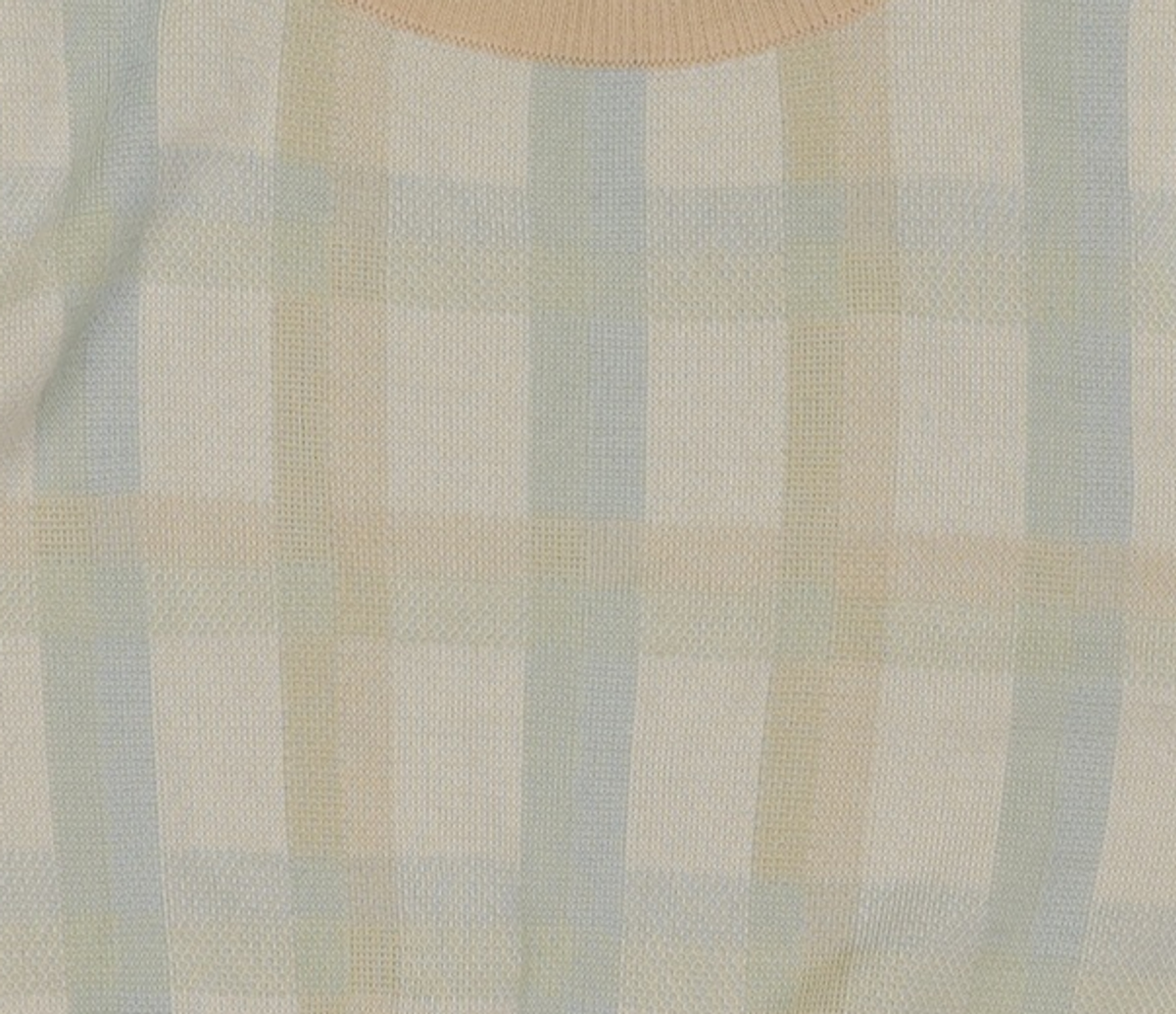 어몽(AMONG) A SPRING CHECK KNIT_IVORY S