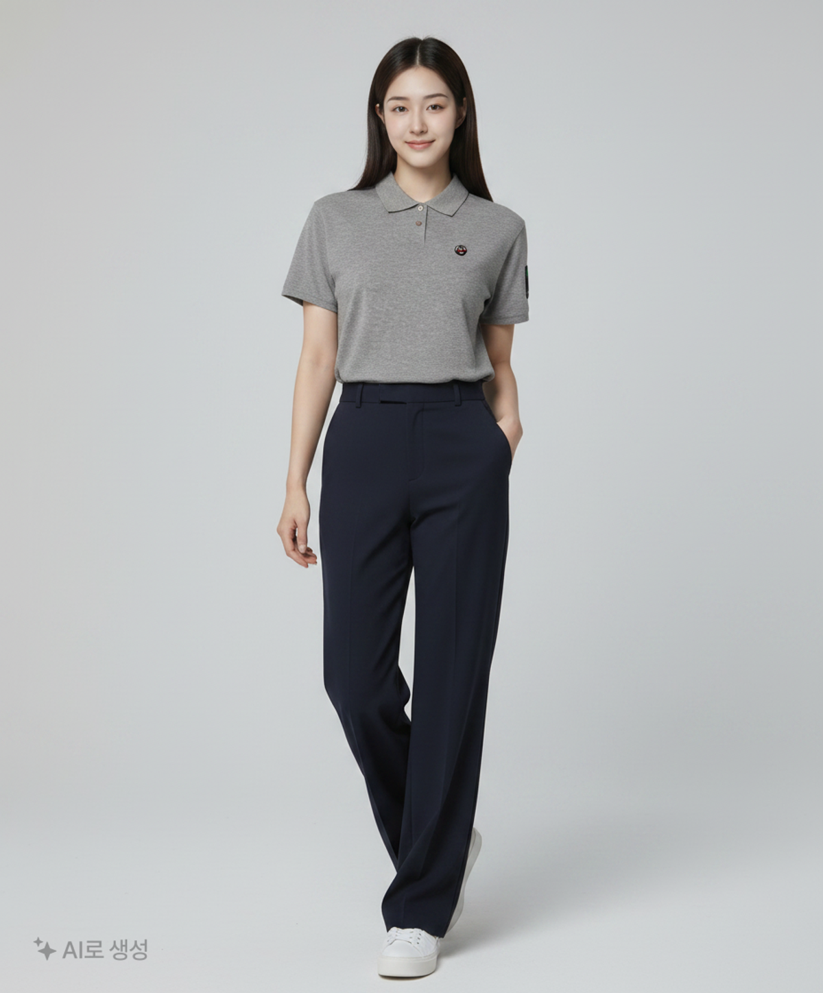 골든베어(GOLDEN BEAR) Essential Pique Short Sleeves Collarshirt (for Women)_G5TAM24061GYX WS