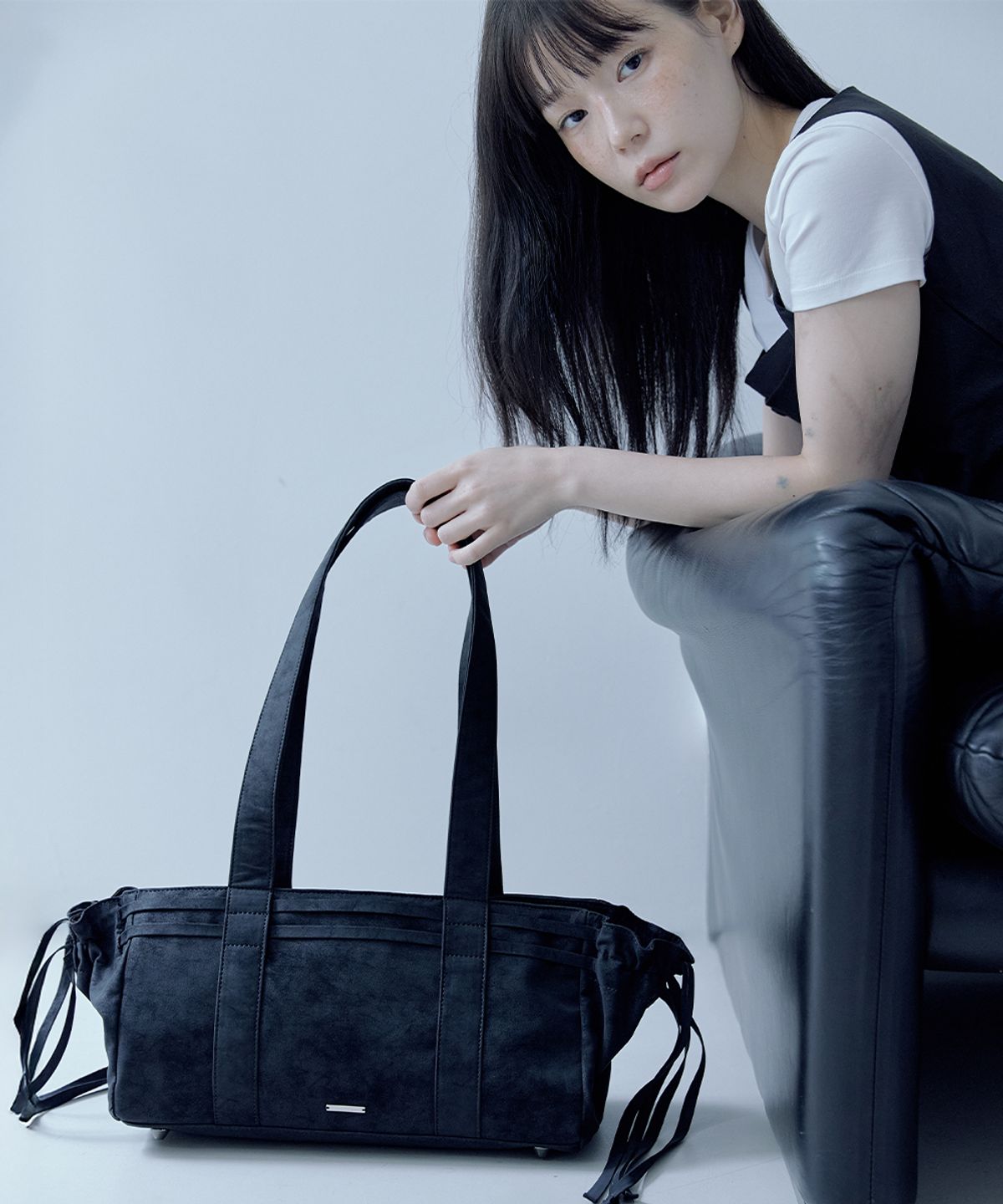 미세키서울(MISEKI SEOUL) [미세키서울X기호] String square shoulder bag BLACK