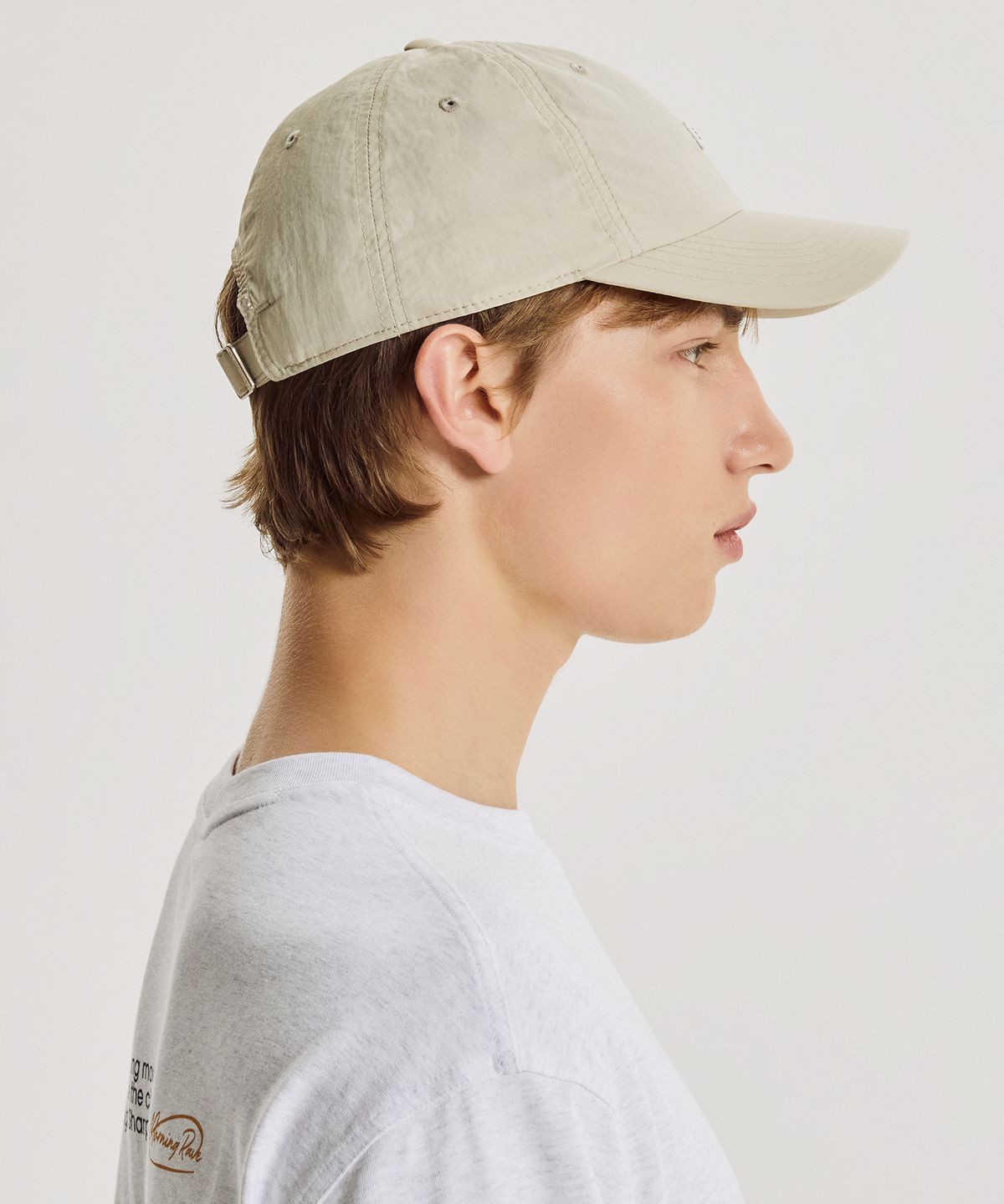 뉴발란스(NEW BALANCE) NBGDGF1104 / 와펜 스몰로고 나일론 볼캡 (CREAM)