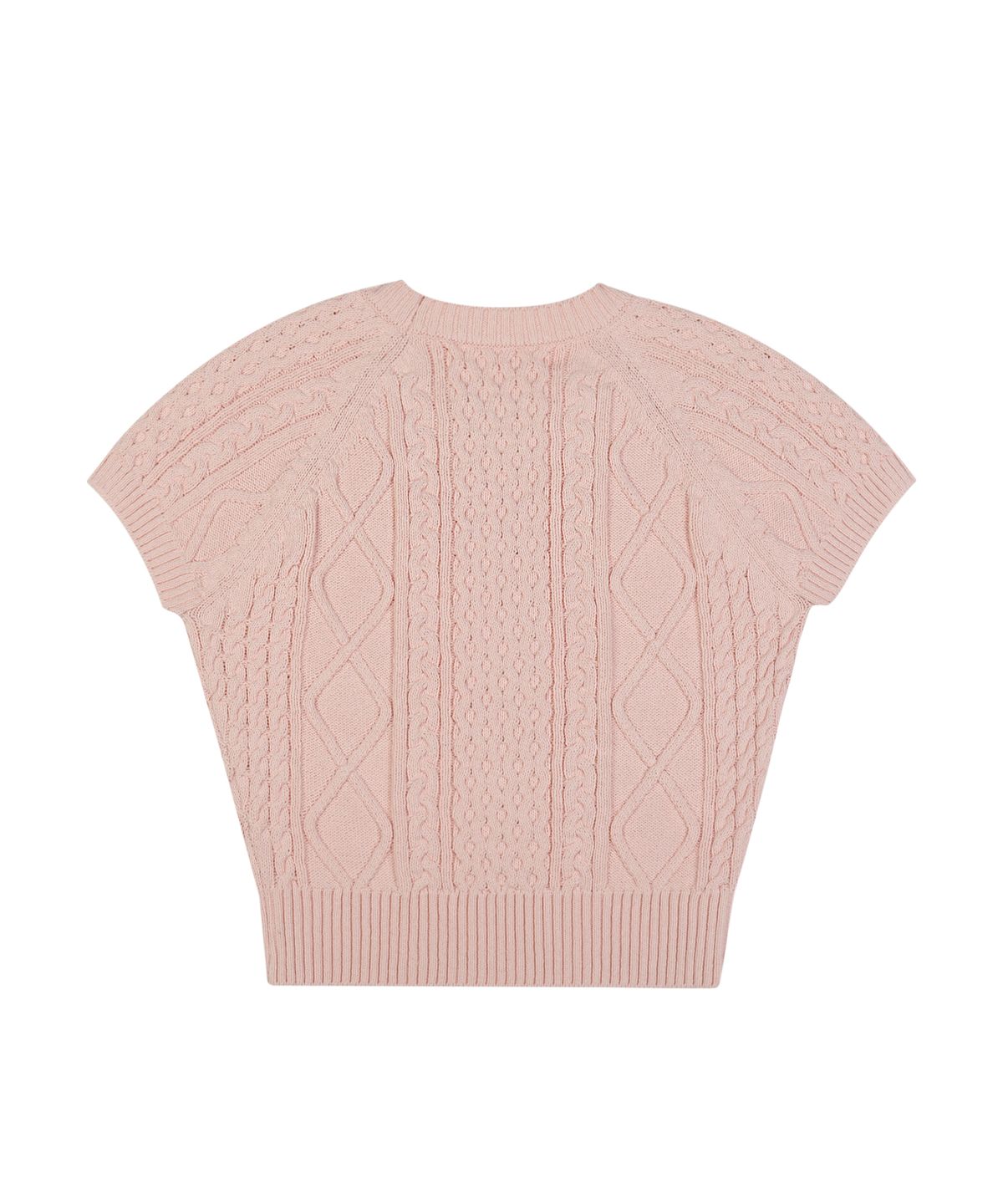 블레티(VLETI) Cable Cotton Round Half Knit (pink)