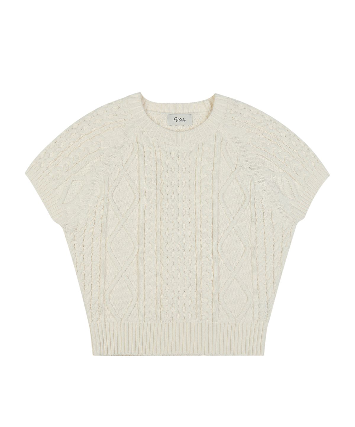 블레티(VLETI) Cable Cotton Round Half Knit (cream)