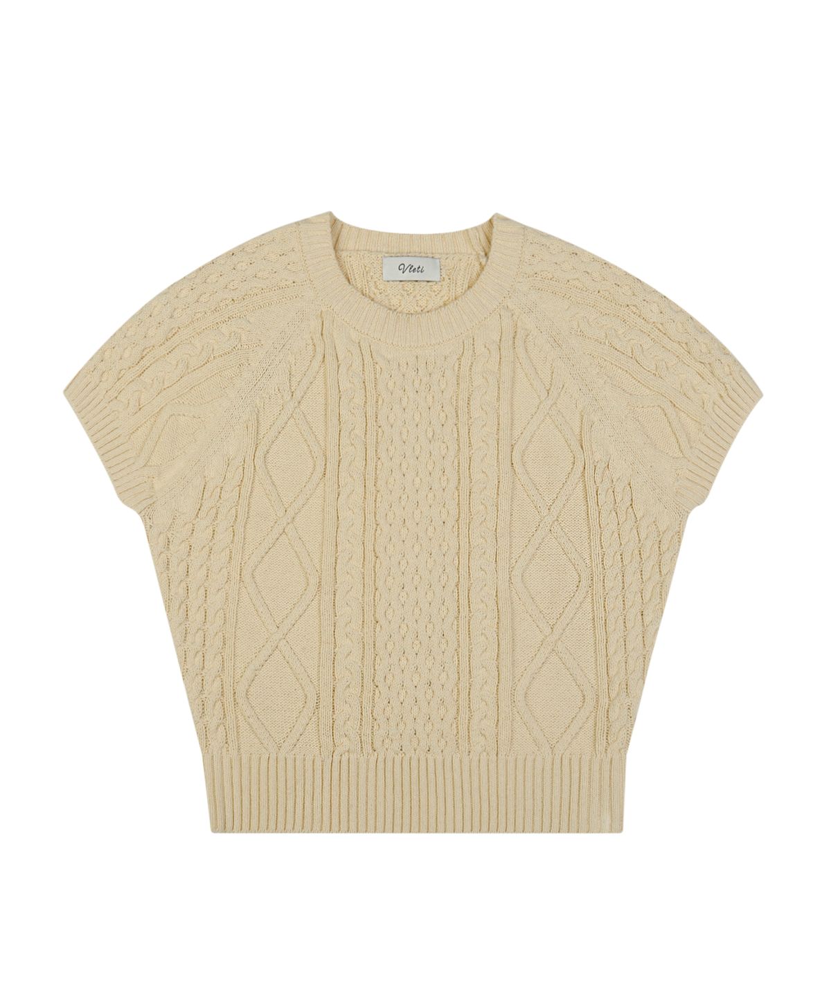 블레티(VLETI) Cable Cotton Round Half Knit (yellow)