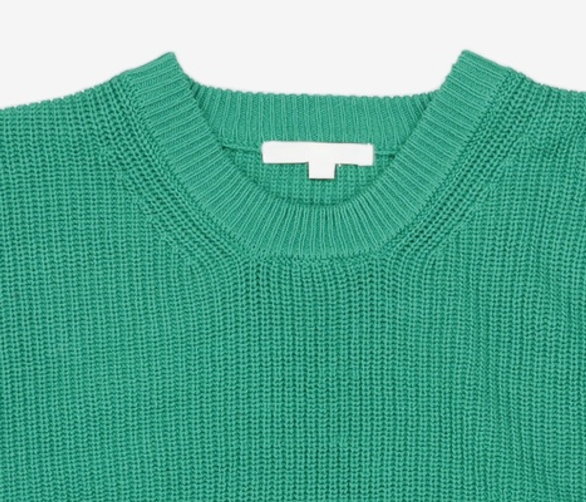 키뮤어(KIIMUIR) 22FW 워셔블 크루넥 니트_ 에메랄드 그린 L