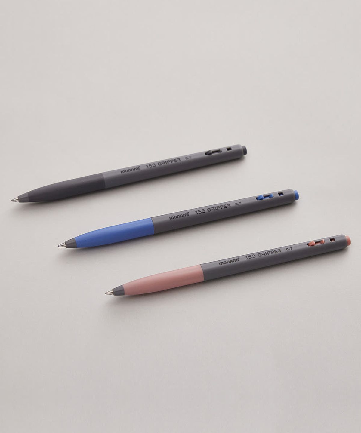 모나미(MONAMI) 153 그리퍼 유성볼펜 0.7mm 레드 1타(12개입)