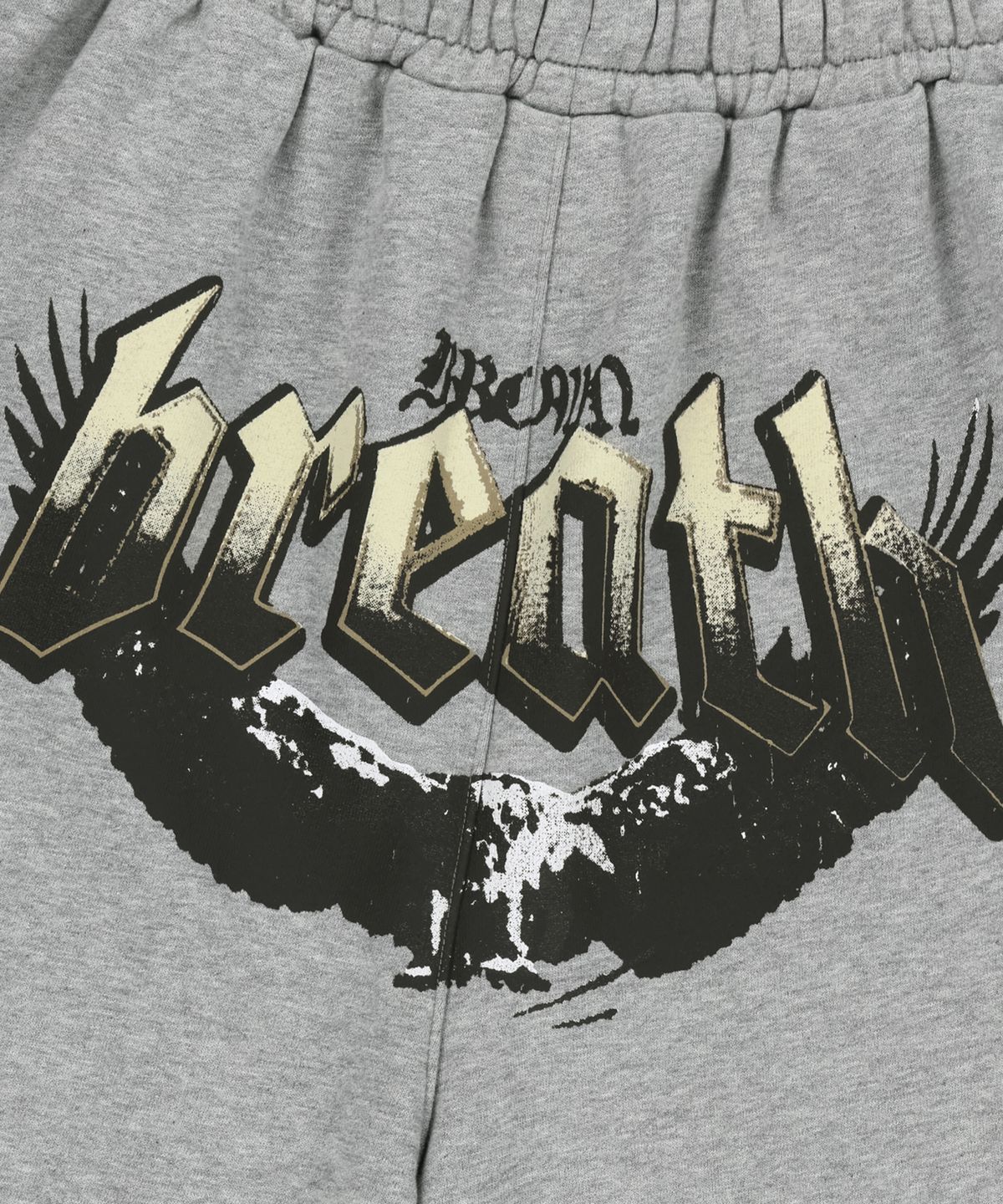 브라운브레스(BROWNBREATH) BB EAGLE GRAPHIC SHORTS - MELANGE GREY