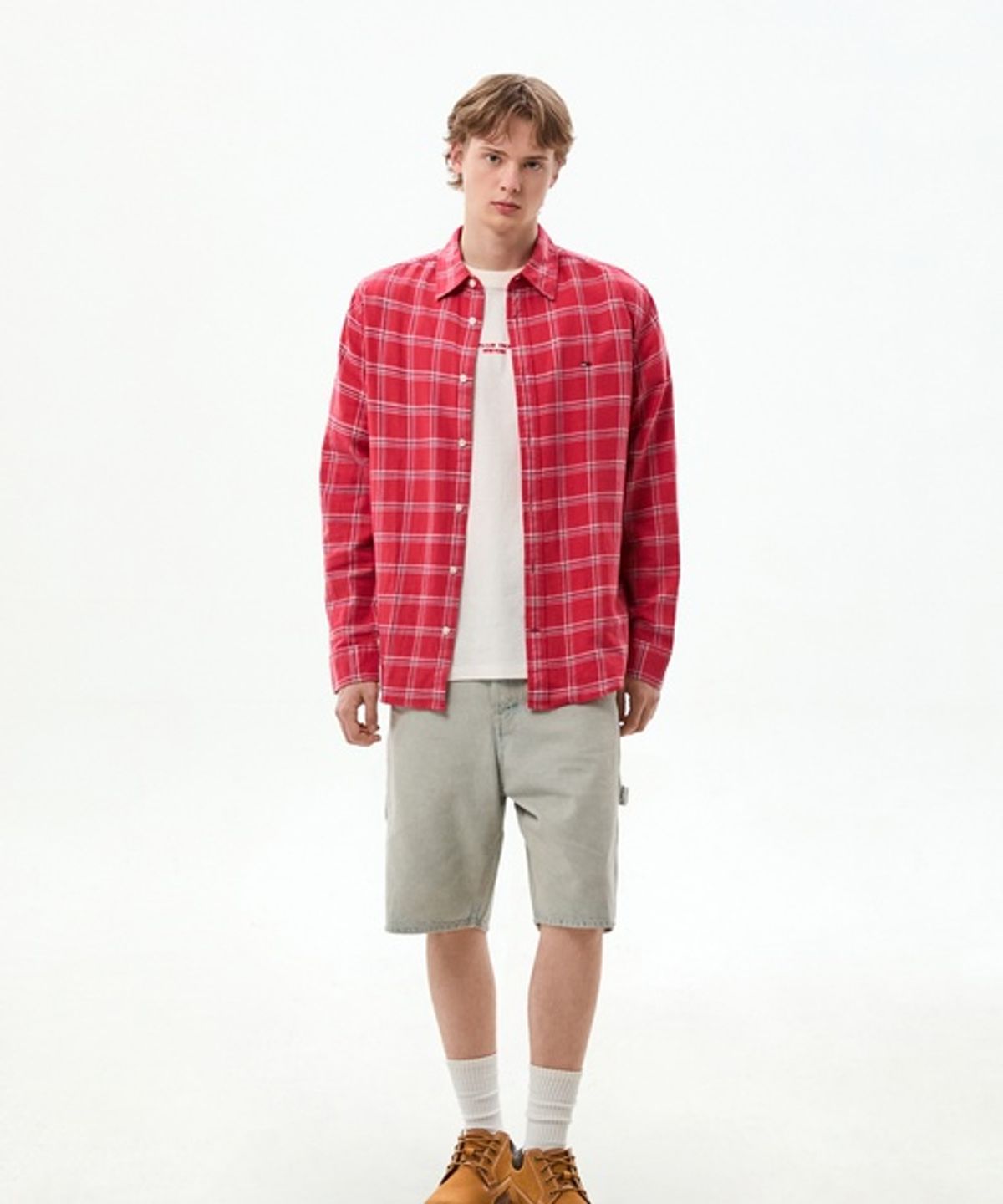 타미진스(TOMMY JEANS) 레귤러 핏 트윌 체크 셔츠 (T32G6WSH41TMT1XK5)