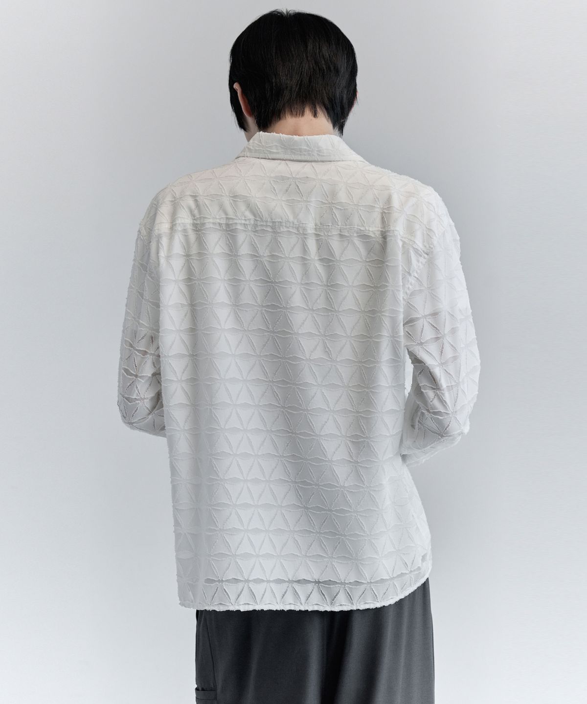 키류(KIRYU) PRISM CUT OFF SHIRT_SPACE WHITE