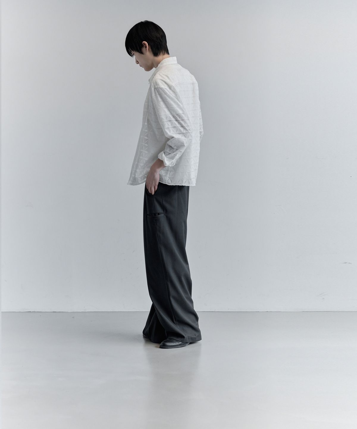 키류(KIRYU) PRISM CUT OFF SHIRT_SPACE WHITE
