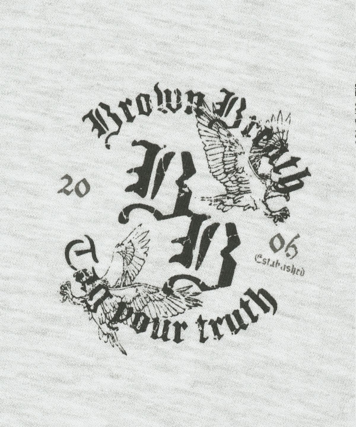 브라운브레스(BROWNBREATH) CIRCLE EAGLE TEE - ASH