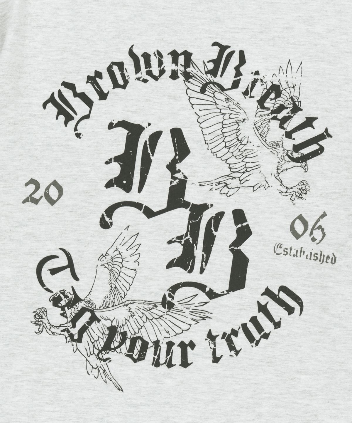 브라운브레스(BROWNBREATH) CIRCLE EAGLE TEE - ASH