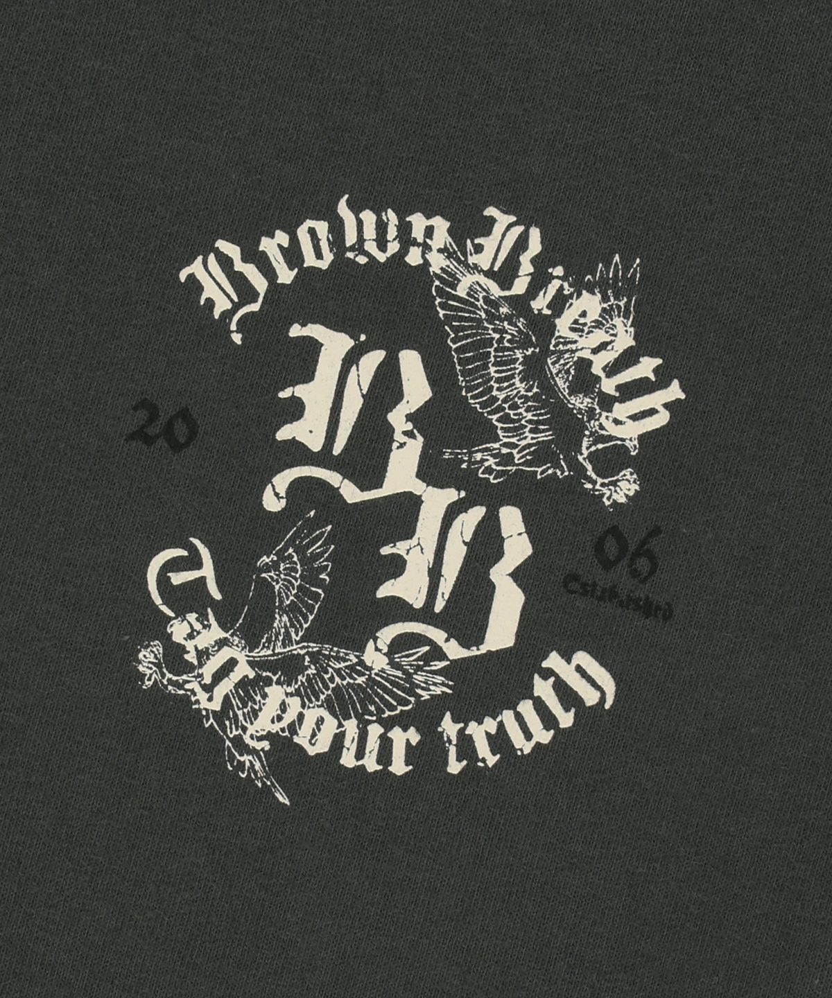 브라운브레스(BROWNBREATH) CIRCLE EAGLE TEE - CHARCOAL