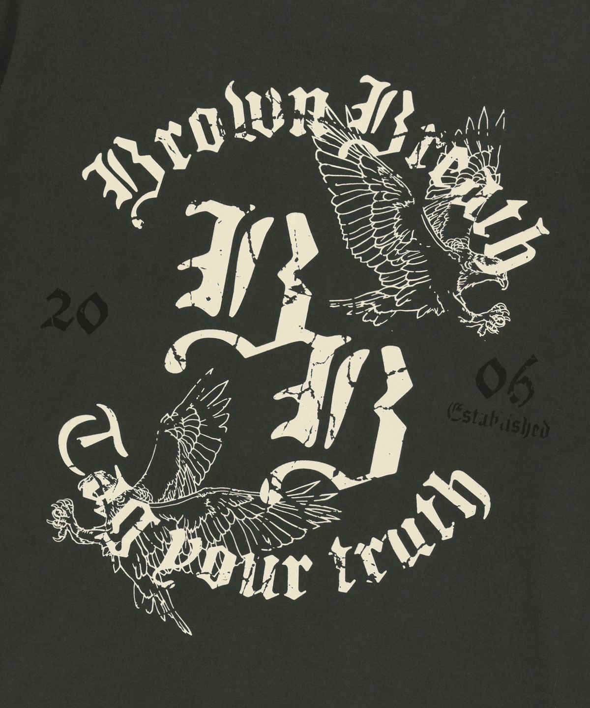 브라운브레스(BROWNBREATH) CIRCLE EAGLE TEE - CHARCOAL