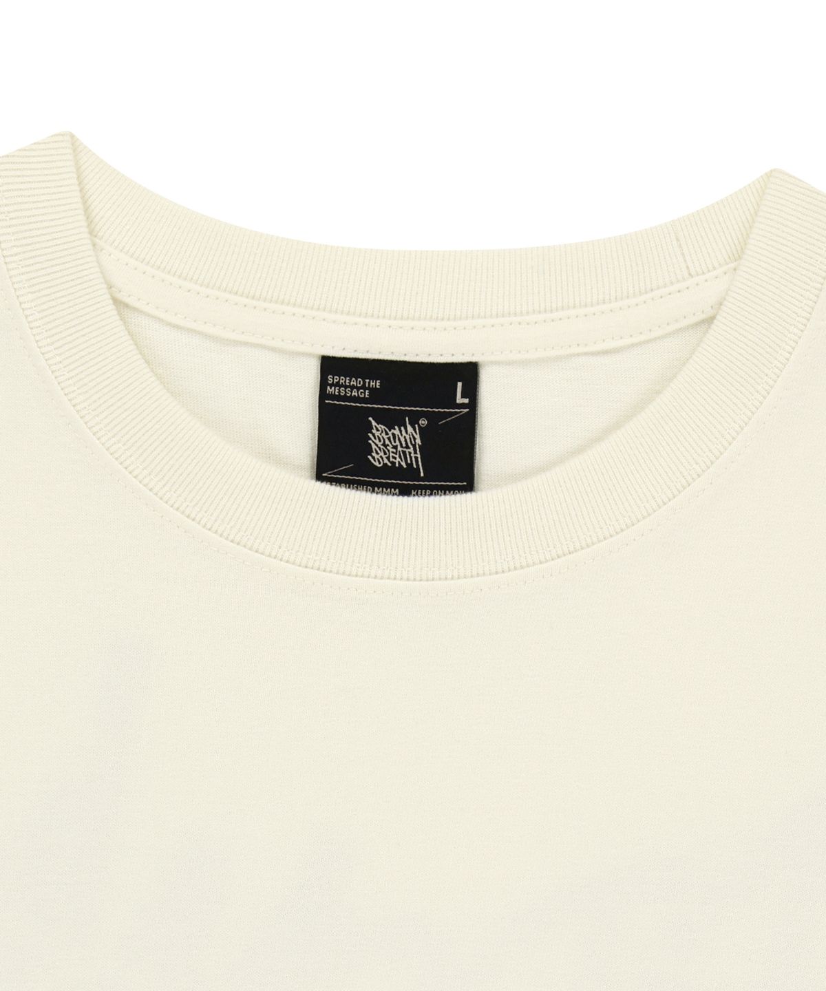 브라운브레스(BROWNBREATH) BB HERITAGE EAGLE TAG TEE - CREAM