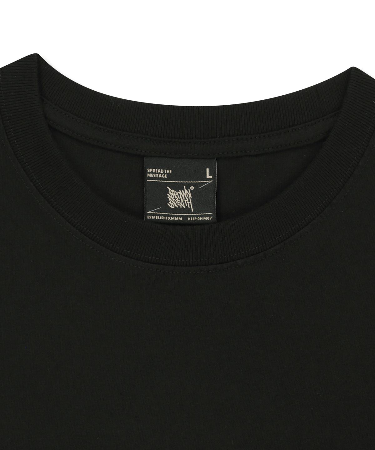 브라운브레스(BROWNBREATH) BB HERITAGE EAGLE TAG TEE - BLACK