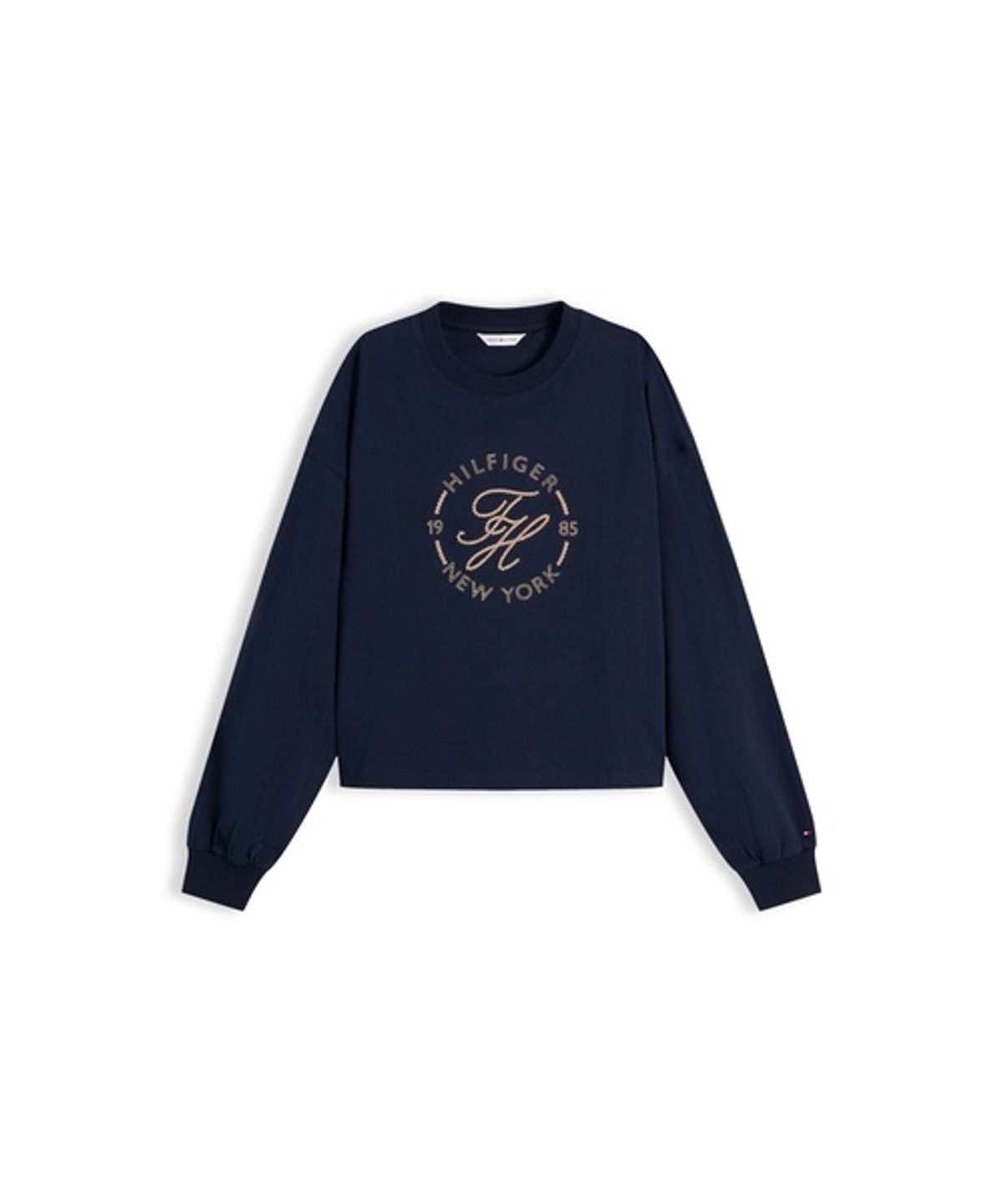 타미힐피거(TOMMY HILFIGER) 라운달 크루넥 롱 슬리브 티셔츠