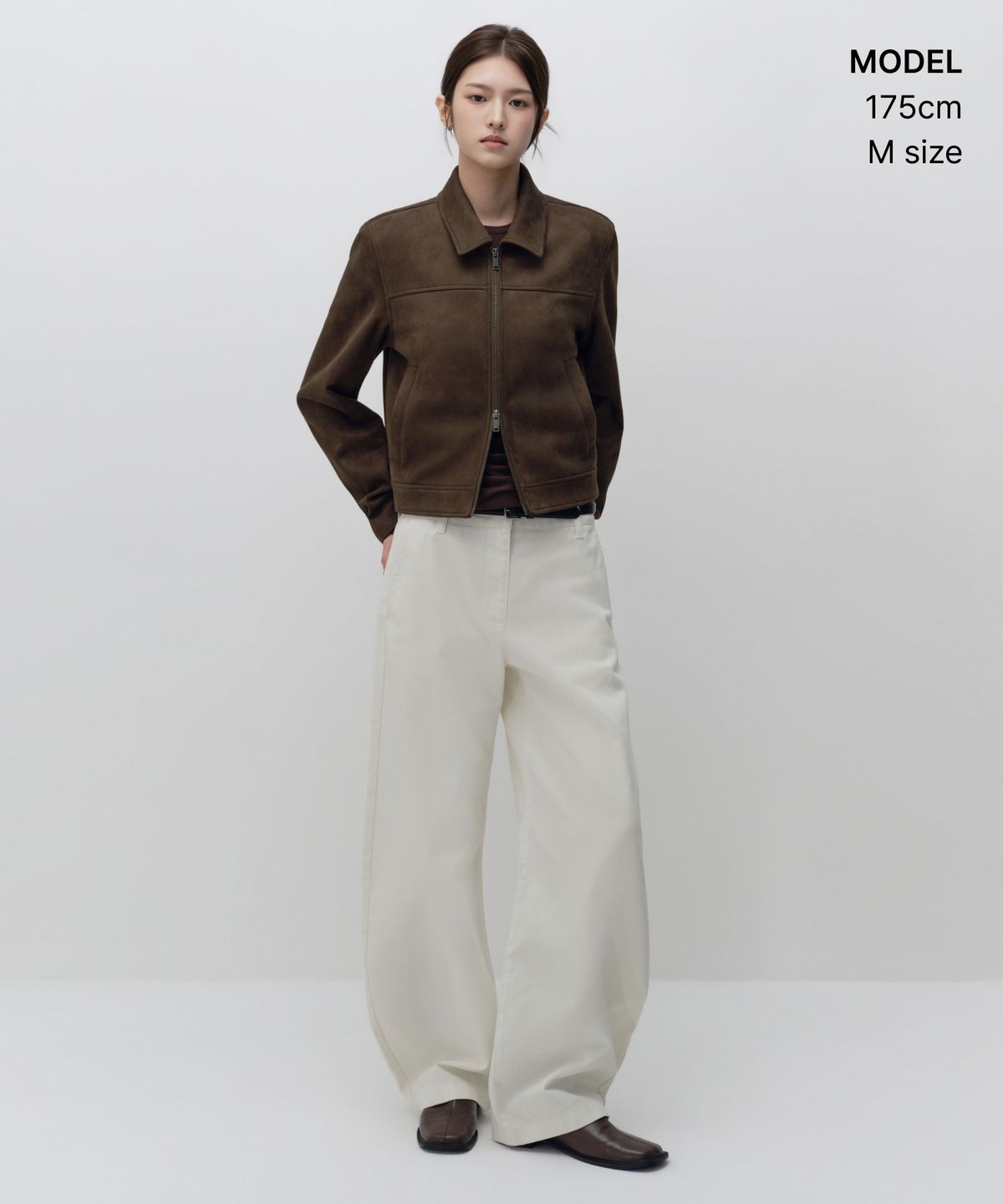 무신사 스탠다드 우먼(MUSINSA STANDARD WOMAN) 우먼즈 신세틱 스웨이드 싱글 재킷 [브라운]