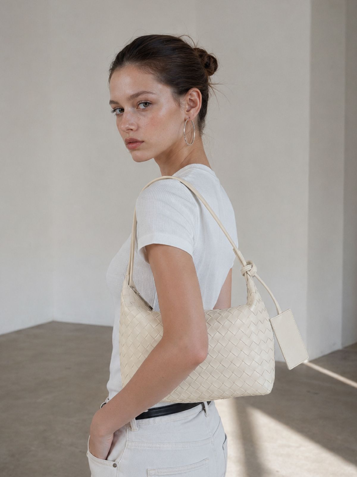 아노에틱(ANOETIC) ANC WEAVING MESH MINI BAG_IVORY