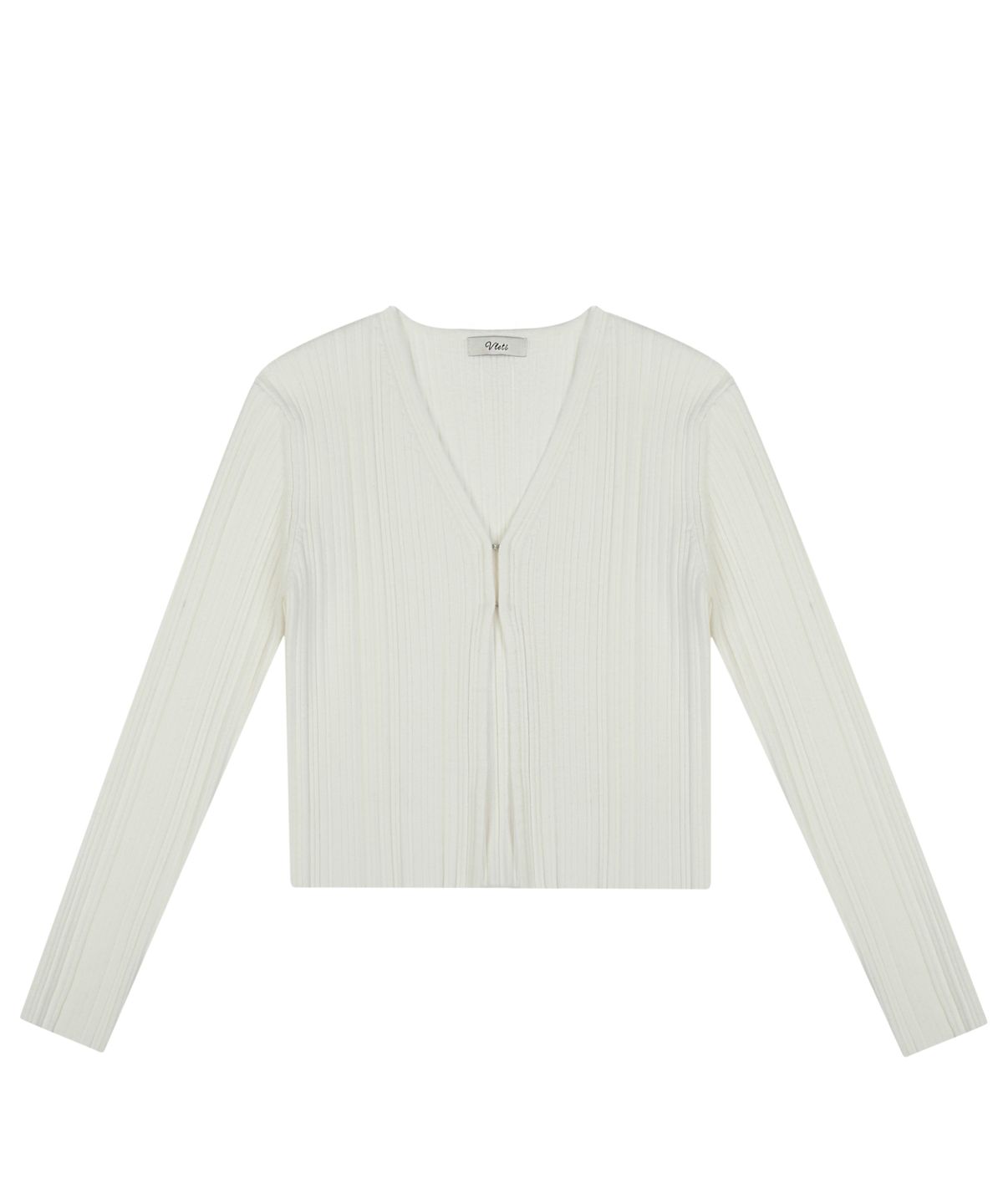 블레티(VLETI) Ribbed Knit Bolero (ivory)