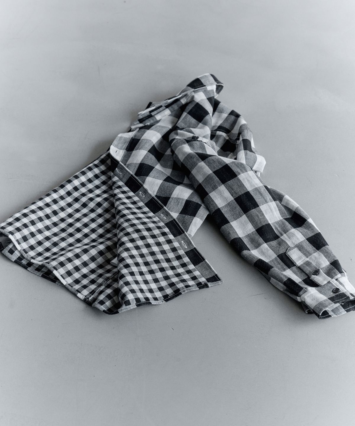 키류(KIRYU) BUFFALO BIG CHECK SHIRT_WHITE